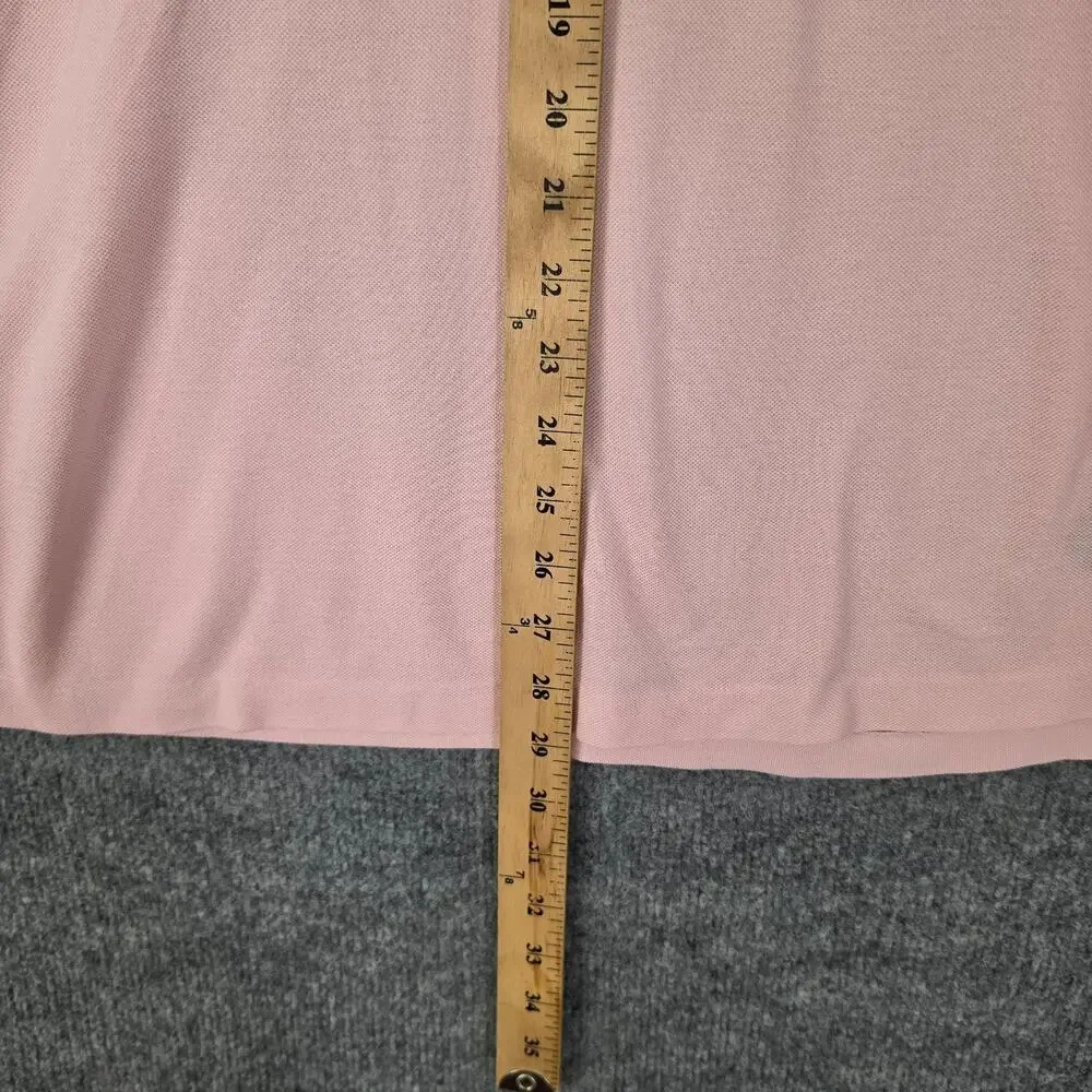 Ralph Lauren Purple Label Polo Shirt Men Medium Pink Pique Knit Casual Preppy